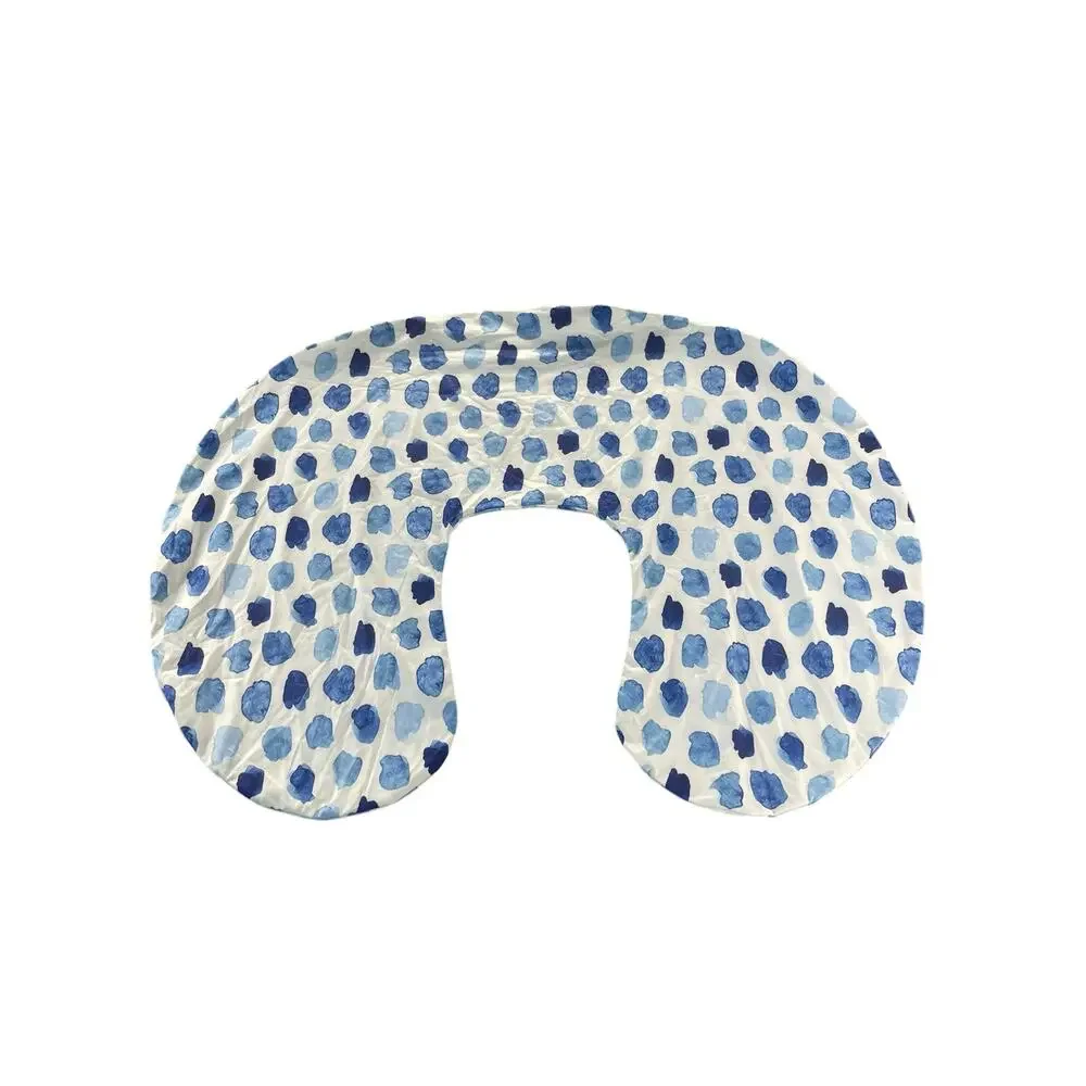 Unbranded White Multi-Tone Blue Dot Print Baby Pillow Case